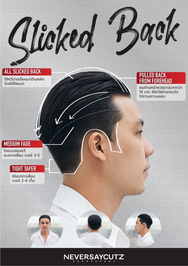 SLICKED BACK | HAIRCUT MENU - NEVERSAYCUTZ